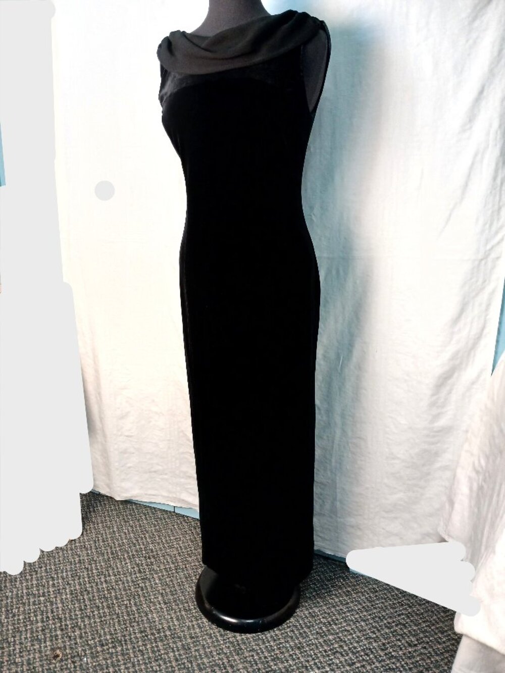 Super Comfortable Stretch Velvet Gown with Stunning Back Details